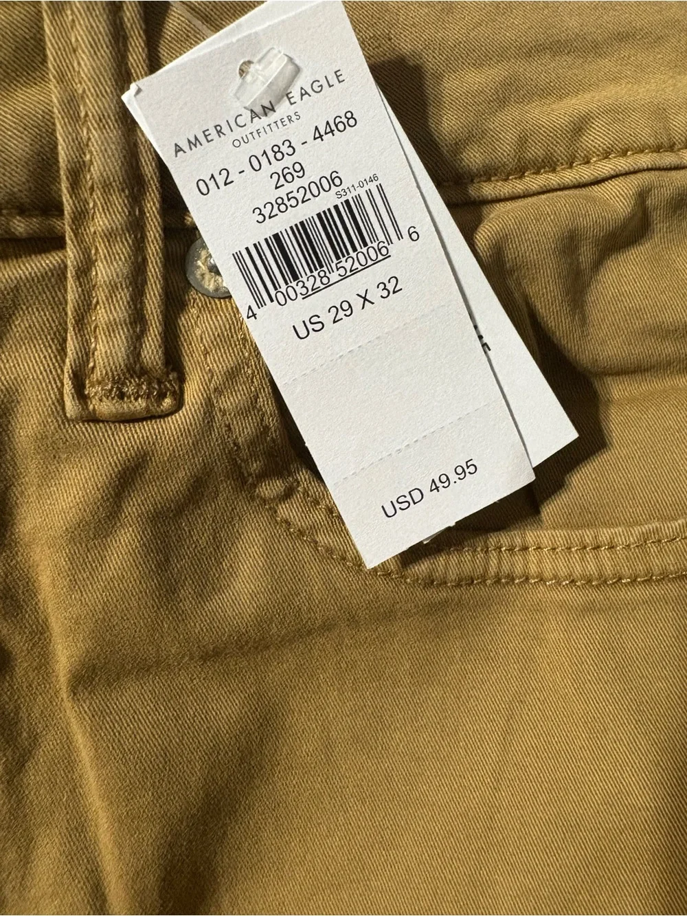 American Eagle Outfitters Slim Chinos in Caramel Brown